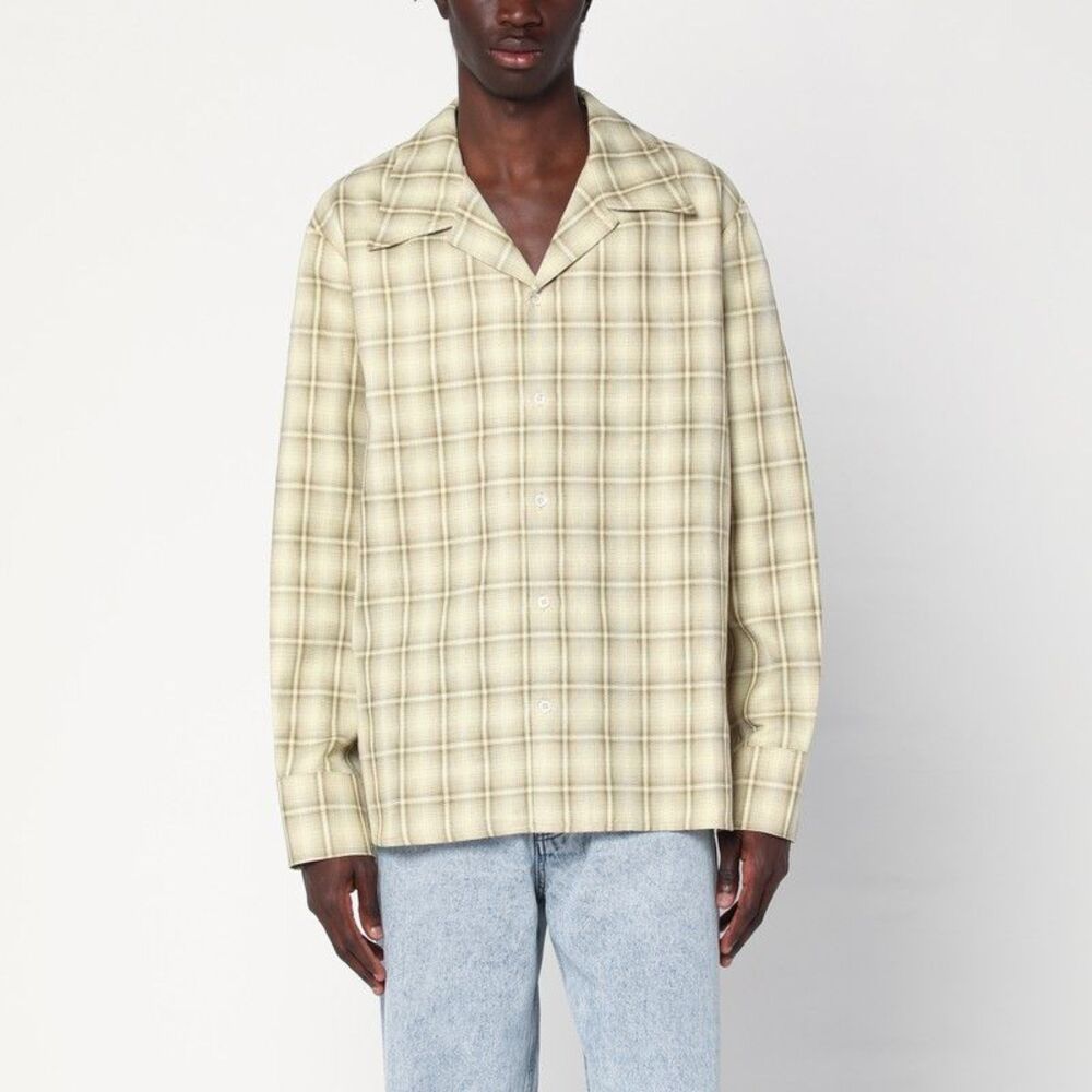 Sefr Ignacio Check Pattern Shirt In Cotton And Linen Men